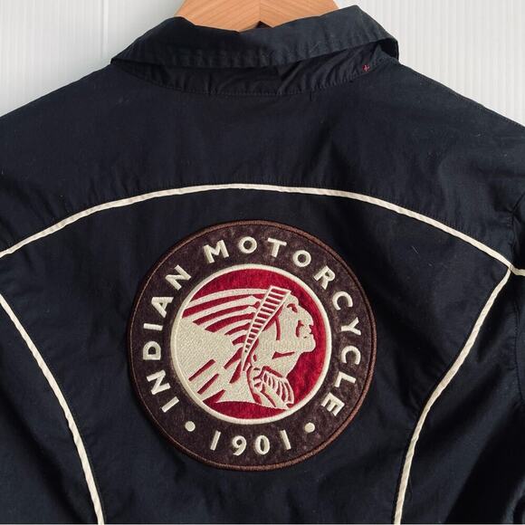 Indian Motorcycle Icon shirt short sleeve button front shirt women’s size small - Picture 10 of 11
